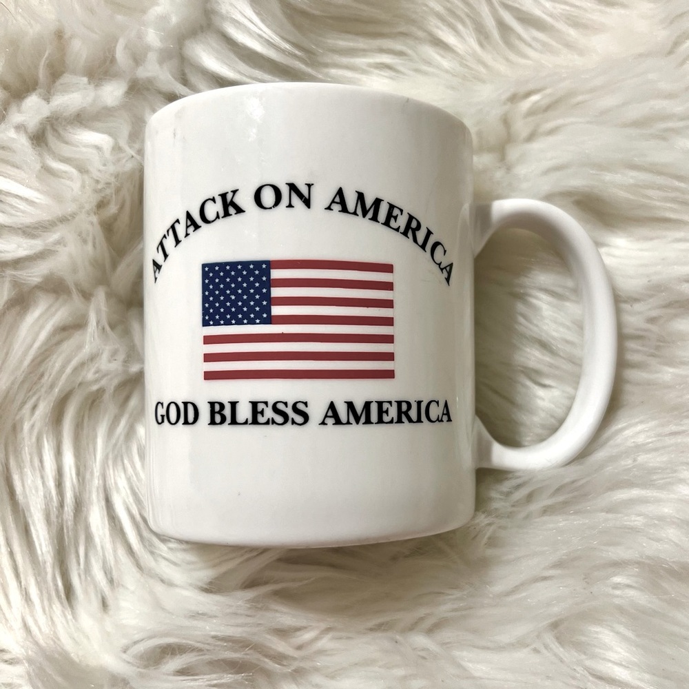 9/11‎ Attack on America God Bless America with George W. Bush quote coffee mug